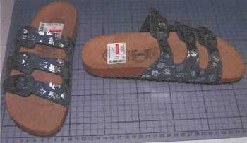Chanclas procedentes de España.